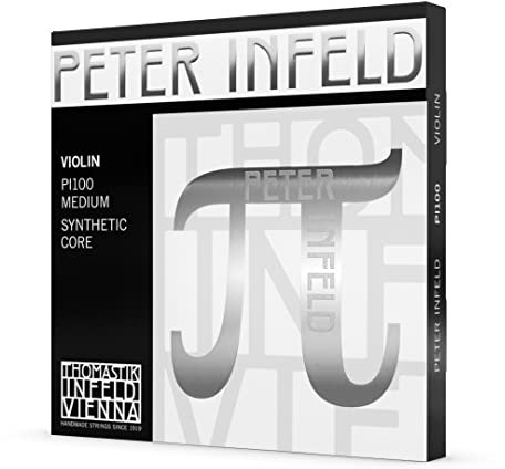 Thomastik Strings for Violin Synthetic Core Peter Infeld set 4/4 E Platinum, D Silver, for demanding musicians
