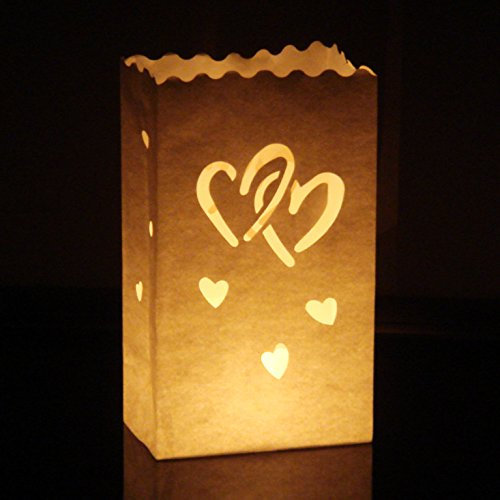 10 Stk. Lichttüten, Candle Bags, Luminaria für Party & Feier Geburtstag