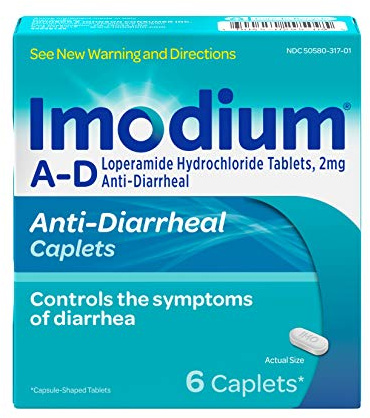Imodium A-D Diarrhea Relief Caplets, Loperamide HCl Anti-Diarrheal Medicine, 6 ct.