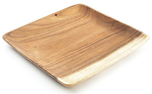 levandeo Holzschale quadratisch aus Akazie - Holz Schale Obstschale Schüssel Salatschüssel - 15x15cm Deko Dekoration Aufbewahrung