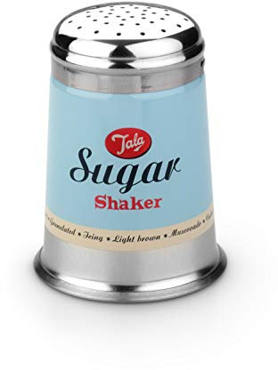 Tala Traditional Sugar Shaker in Blue – Durable Metal Flour & Powder Sifter, Perfect for Cakes, Coffees, and Desserts, Part of Tala Originals Range