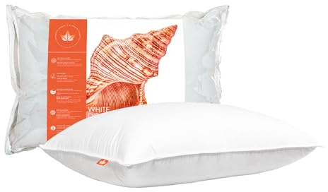 Canadian Down & Feather Co. – 1 Pack Firm 625 Fill Power White Down Sleeping Pillow King Size - 500 Thread Count Shell 100% Cotton - Made in Canada