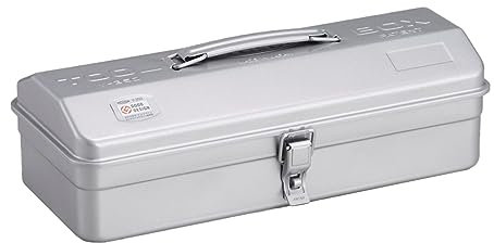 Toyo Steel Werkzeugkoffer Camber-top aus Stahl in der Farbe Grau, 37,3x16,4x12,4 cm, Y-350-SL