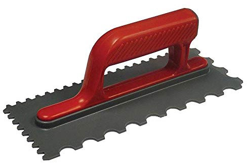 Faithfull FAISGTNOTP Plastic Trowel Notched 4 (V notch) and 7mm (U Notch) Size 115 x 278mm