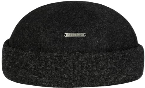 Stetson Sparr Melange Docker Cap Men Anthracite 7-7 1/8