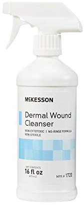McKesson Dermal Wound Care Cleanser Spray, 16 oz [1 Count] First Aid Wash Solution for Minor Injuries, Cuts, Burns, Scrapes, Sores