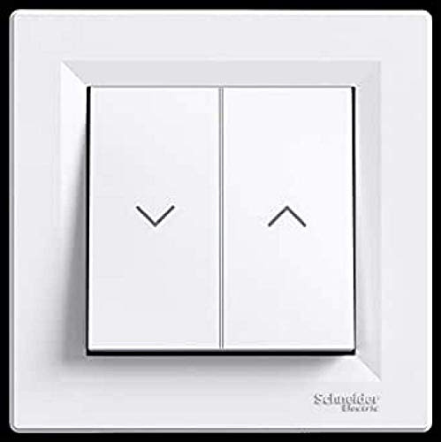 Schneider Electric EPH1300121 Pulsador de Persianas, Blanco