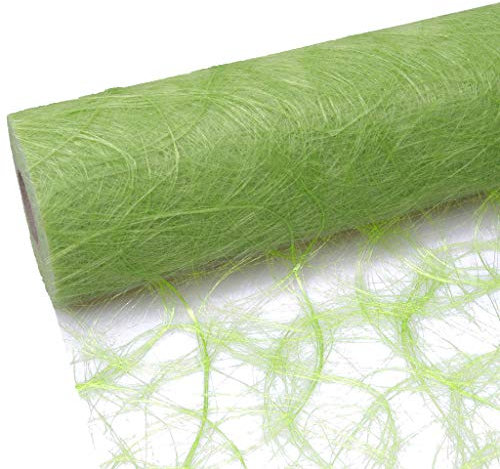 Sizoweb Tischband - 25 Meter Rolle + 100 Deko Herzen Gratis (30cm Breite, in Hellgrün)