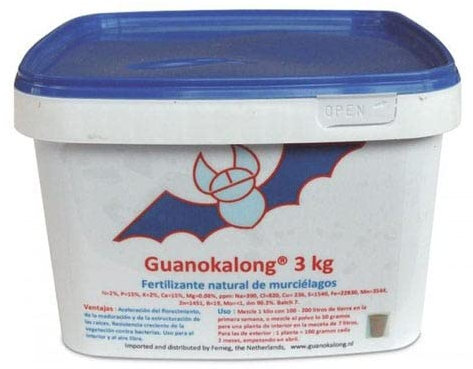 Guanokalong powder Bat Guano 3 kg Fertilizer, White, Blue, Red