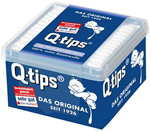 Q-Tips Pflegestäbchen / Wattestäbchen, 3er Pack (3 x 206 Stäbchen)