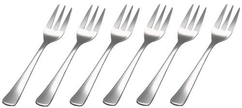 GRÄWE® 6 x Kuchengabel Edelstahl, Serie Würzburg