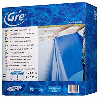 Gre FPROV915 - Liner para Piscinas Ovaladas, 915 x 470 x 120 cm (Largo x Ancho x Alto), Sistema colgante, Color Azul