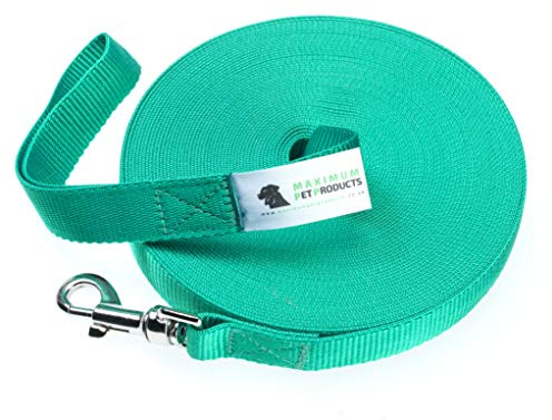 Maximala husdjursprodukter 3,0 m 3 m hund och häst träning lungbly. 25 mm - 1 tum bred. Mycket stark (grön)