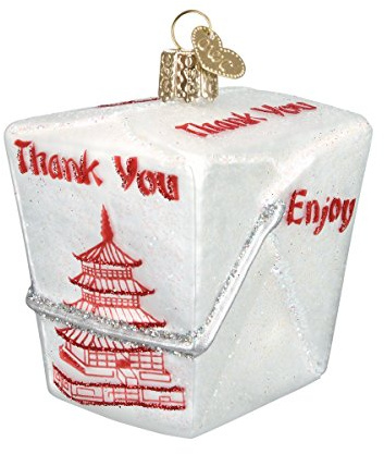 Old World Christmas Various Foods Glass Blown Ornaments for Christmas Tree Chinese Take-Out