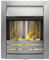 The Adam Helios Brushed Steel Electric Fire with Pebble Bed Glow Effect