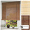 Liedeco Rollo Holz mit Seitenzug, Holzrollo für Fenster und Tür braun B 140 cm x L 170 cm