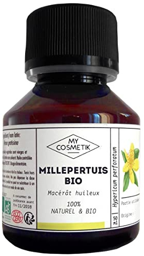 MY COSMETIK - Macerato oleoso di iperico - Da agricoltura biologica - 100% puro e naturale - prodotto in Francia - Lenitivo e antinfiammatorio - 50 ml