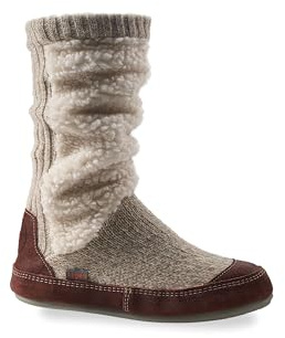 Acorn Women's Mid-Calf Slouch Boot Slippers, Memory Foam Comfort, Non-Slip Rubber Sole - Cozy House Shoes, Indoor/Outdoor Use, Buff Popcorn, 6.5-7.5