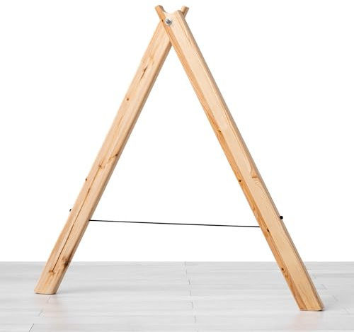SPIDER SLACKLINE SISAL - Slackline Wood Frame - Set 1x Easel 120 cm - Slackline Tillbehör - Golv- eller väggankare - Inomhus eller utomhus - Lämplig för Longlines - Tillverkad i Italien
