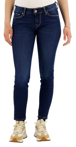 Pepe Jeans Soho Vaqueros para Mujer Skinny Fit Tiro Medio Denim, 27W / 30L
