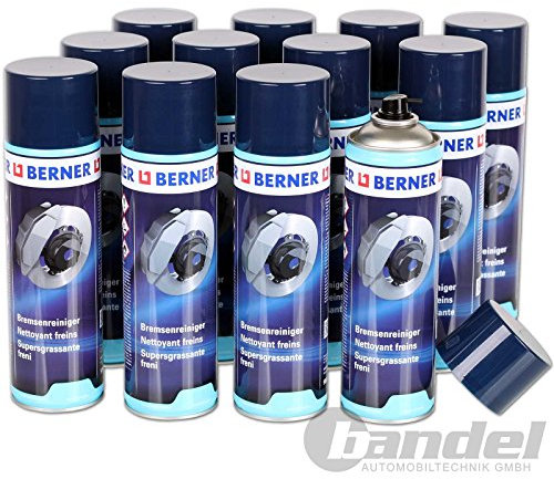[€3,98/1L] 12x BERNER BREMSENREINIGER 500ml DOSE TEILE REINIGER BRAKE CLEANER
