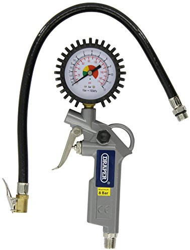Draper 10604 Air Tyre Inflator with Pressure Gauge