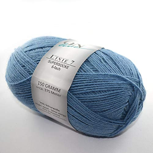 ONline Supersocke Linie 7 Uni 6-fach 22 - jeans
