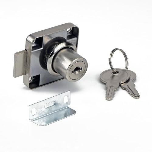 2 X Mprofi MT® Cerraduras para Muebles-Cerradura de Armario-Cerradura para Muebles-Cerradura Atornillable-Cerradura para Armarios con llave-Cerradura de Cerrojo-Cerradura para Cajones