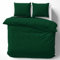 Cotton Castle Bettwäsche Bettgarnitur Bettbezug 100% Baumwolle 135x200 155x220 200x200 200x220, Farbe:Dunkelgrün, Größe:200 x 220 cm