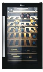 Candy Cave à vin CWC154EEL/NF – 41 bouteilles, Température 7-18°C, WiFi SmartFi, Éclairage LED, 8 clayettes bambou, Anti-vibrations, Porte anti-UV, Finition noire