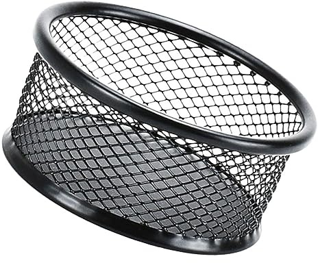 AUTSUPPL Organiseur de Trombones en Maille Noire Boîte de Rangement de Bureau Empilable pour Accessoires de Papeterie Support Pratique pour Petits Articles pour École et Entreprise 1 Unité