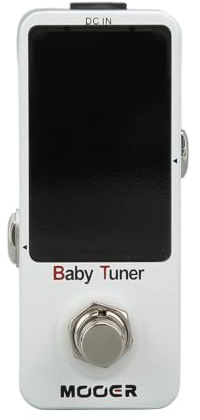 HUSHUI Mini Pedal Tuner Lätt Monoblock Kromatisk Stämningseffekt för Elgitarr och Basmetall 1 Enhet