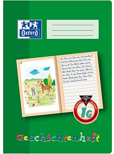 Oxford 100050091 Schreiblernheft LIN 1G - A4, 16 Blatt, 90g/qm, Geschichtenheft