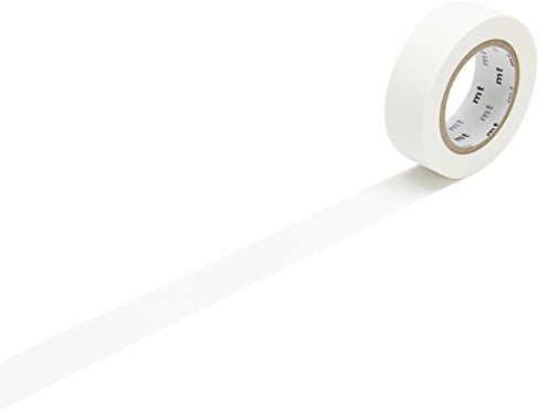 mt Solids Ruban de masquage en papier Washi [véritable MT Kamoi Kakoshi/produit au: 3/5 in. x 33 ft. (Blanc mat)