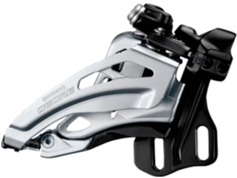 Shimano DEORE 10X2V.Tipo-E S/PL.SIDESW Desviador, Negro, Única