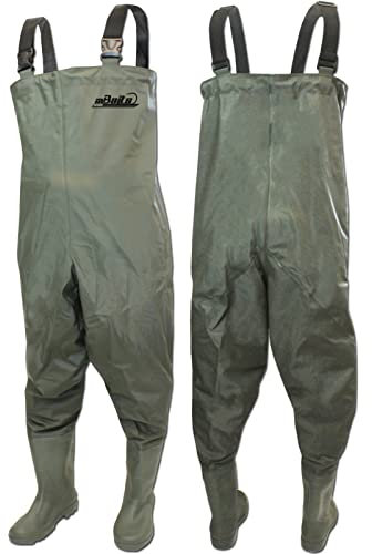 Angel-Berger Magic Baits Wathose Wader Watstiefel Watbekleidung PVC Nylon Wasserdicht Anglerhose (44)
