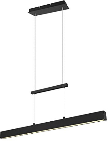 Reality Leuchten LED Pendelleuchte Paros R32043132, Metall Schwarz matt, inklusiv 1x 21 Watt LED und 2x 5,5 Watt LED, Switch Dimmer