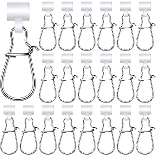50 Stück Angelschnur Sinker Slides mit Duo Lock Angelclips mit Haken Snap Sinker Angelschnur Anschluss für Angelausrüstung (weiß)