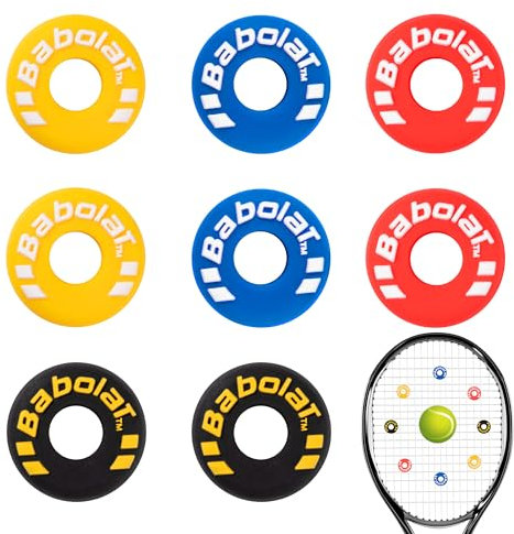 QH-Shop Tennisschläger Stoßdämpfer Silikon Vibration Damper Letter Tennisschläger Vibrationsdämpfer Tennisschläger Zubehör Für Badmintonschläger Squashschläger Tennisspieler 8 Stück