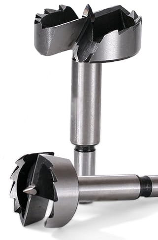 Meichoon Punte da trapano Forstner da 60 mm Versione aggiornata Multi-Dente Carbonio Lavorazione Del Legno Strumento Punzonatura Lastre di Legno Piatto Ala Foro Cerniera Carburo cementato Set di