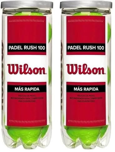 Wilson Rush 100 3 Ball Can Pelotas de Tenis, Unisex, Yellow, NS (Paquete de 2)