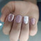 24Pcs Künstliche Fingernägel Kurz - Glitzer Press On Nails - Square Nails Zum Aufkleben - Nude Rosa Lila & White Falsche Nägel - Full Cover Kunstnägel für Frauen Mädchen
