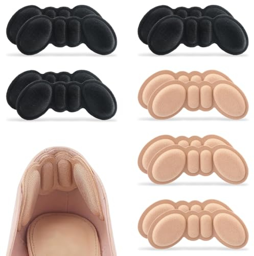 BDEPSTR 6 Paia Cuscini per Tallone, Proteggi Tallone per Scarpe, Di Cuscinetti Per Tallone Autoadesivi, Prevenire le bolle d'acqua, Antiscivolo Imbottitura Tallone Per Scarpe Oversize-B