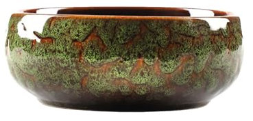Grandi vasi per piante ciotola fioriera in ceramica ciotola per fiori ciotole per acqua interna vasi acqua applicabile a piante grasse idroponiche 1 pz grande fioriera (verde, 17 x 6, 4 cm)