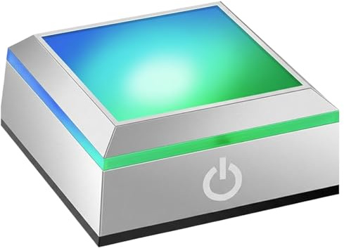 Vryth LED Light Base Square Crystal Display Lights 6 Varieties of Colour Stand for 3D Glass Art Flat Concave Base with Touch Switch