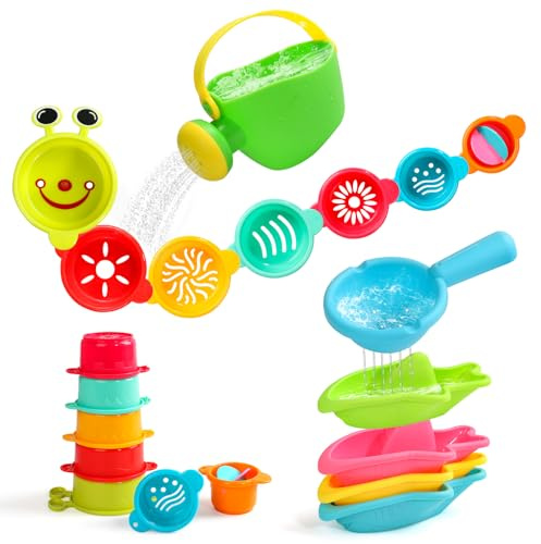 Baby Bath Toys for 1 2 3 Year Old Toddler, Mould Free Water Play Toys 13PCS