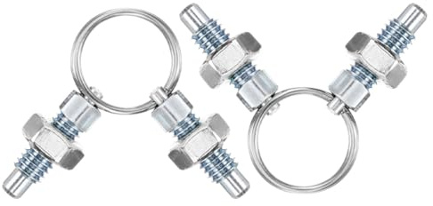 BIUDECO Pasador de Tiro Resorte con Anillo de Tracción 4 Piezas M6 Acero Inoxidable Electrochapado Azul para Posicionamiento Preciso en Equipos Industriales y Gabinetes
