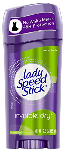 Lady Speed Stick Deodorant 2.3 Ounce Powder Fresh Invisible Dry (65ml) (3 Pack)