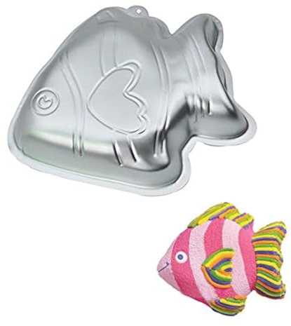 WOBATOY wotoy Cute Aluminum Fish Cake Baking Mold Pan - 10 INCH