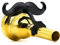 Brasstache - Schnurrbart zum Anklippen für Posaune oder Euphonium Mundstück